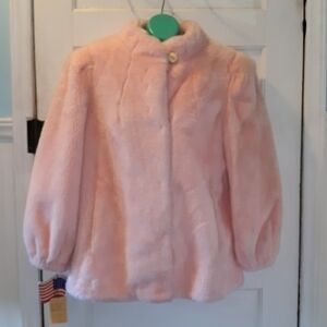 Vintage 1960s Youthcraft dead stock pink faux fur